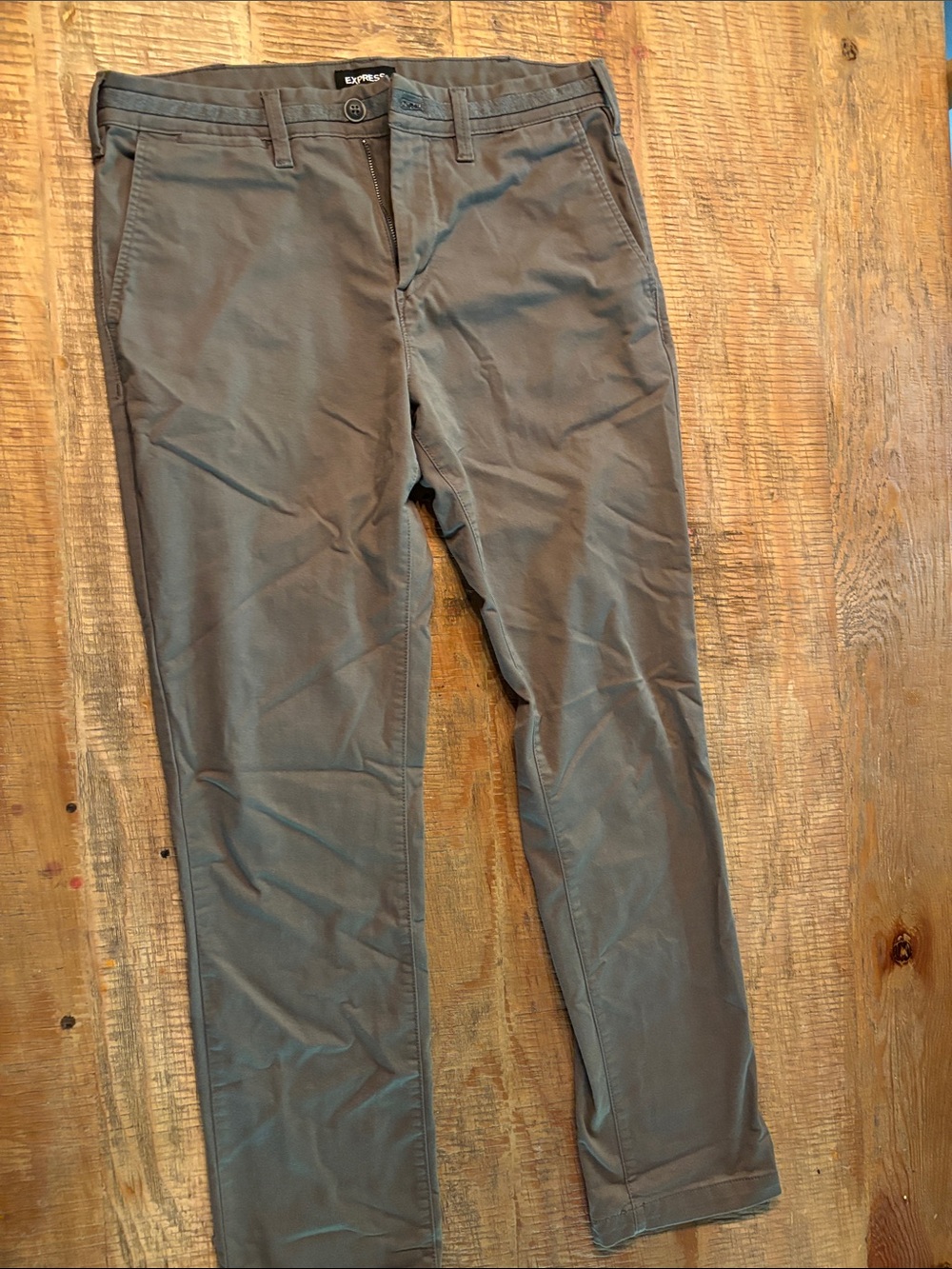 Express Men's Charcoal Gray Slim Chinos